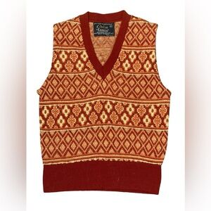 Vintage Orlon by CAMPUS Child Vest Sweater 100% Virgin Orlon